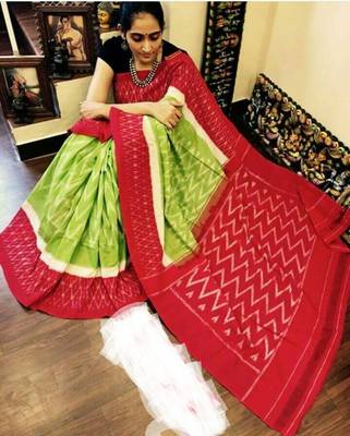 Khaatu Bagru Print Cotton Mulmul Saree With Blouse 1
