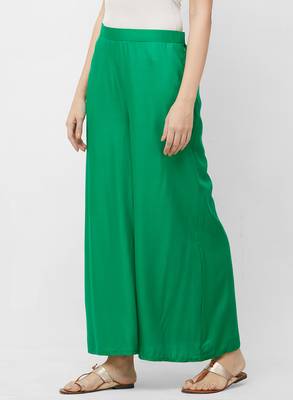 Women's Soild Color Flarred Palazzo 2