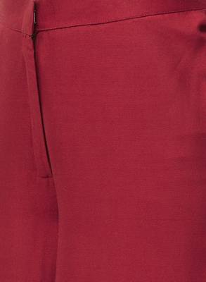 Women's Soild Maroon Flarred Palazzo 5