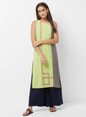 Women's Soild Blue Flarred Palazzo 6