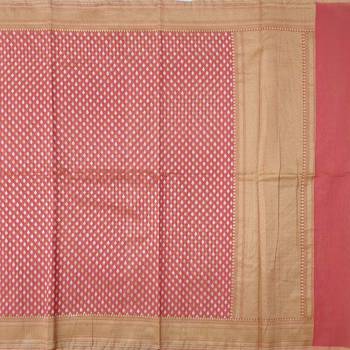 red woven cotton saree with blouse 1