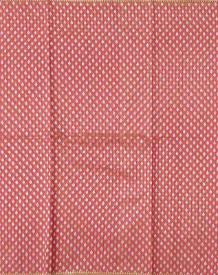 red woven cotton saree with blouse 3