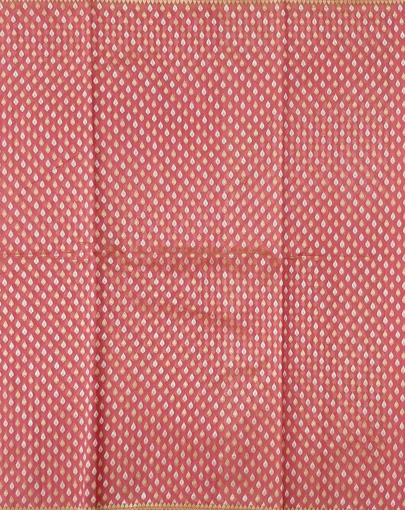 red woven cotton saree with blouse