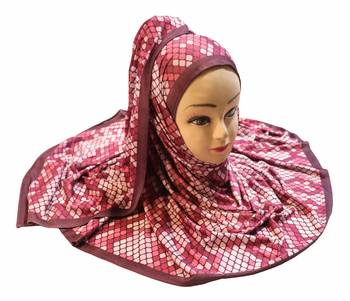 Justkartit Women'S Occasion Wear Jersey Stretchable Printed Hijab Scarf Dupatta 3