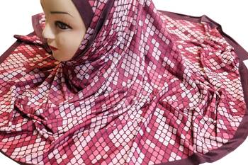 Justkartit Women'S Occasion Wear Jersey Stretchable Printed Hijab Scarf Dupatta 5