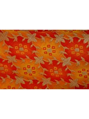 Yellow Color Base Colored  Printed With Border Big Flare Full Length Skirt 2