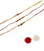 Designer OM Rakhi Set of 3 Rakhi :: Roli Tika