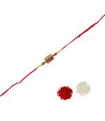 Beautiful Designer Veera Rakhi :: Roli Tika for Brother (Single Rakhi)