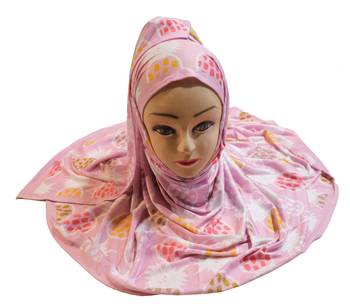 Justkartit Women'S Occasion Wear Pink Color Jersey Stretchable Material Hijab Scarf Dupatta 1
