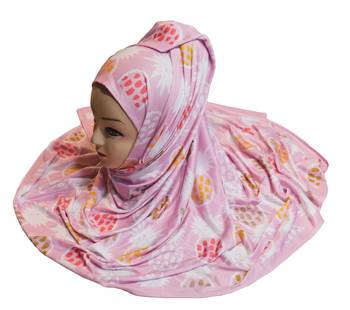 Justkartit Women'S Occasion Wear Pink Color Jersey Stretchable Material Hijab Scarf Dupatta 4