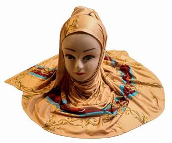 Justkartit Women'S Occasion Wear Jersey Stretchable Material Printed Hijab Scarf Dupatta 3
