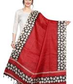 Designer red printed Duppatta