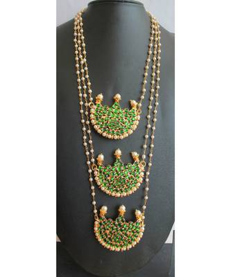 Beautiful Green Moon Pearl Designer Short Haar 1