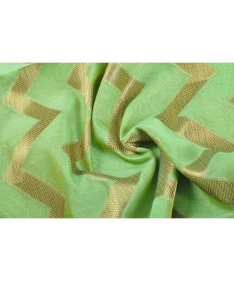 Green Banarasi Cotton Silk Dupatta With Zari Weave 3