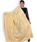 Golden Pure Banarasi Silk Dupatta