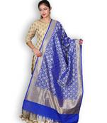 Blue Banarasi Silk Dupatta