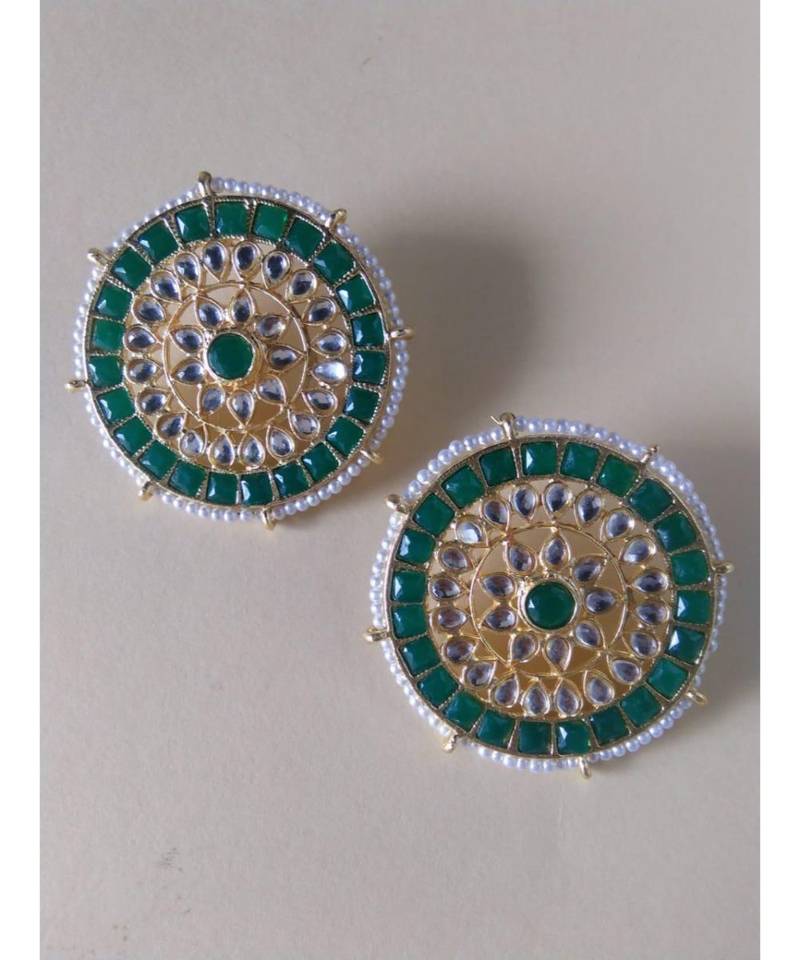 Kundan Studs Sapphire main image 0
