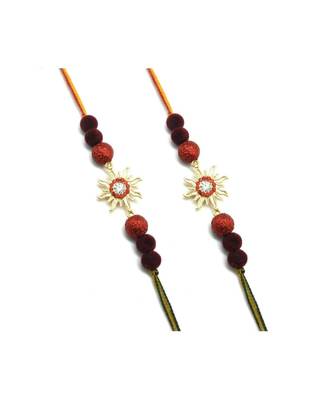 Multicolor Jewellery Designer Fancy Stylish Beautiful Combo (Set Of 2) Rakhi For Brother 1