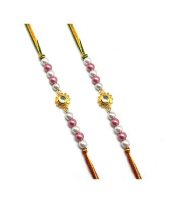 Multicolor Jewellery Designer Fancy Stylish Beautiful Combo (Set Of 2) Rakhi For Brother 1