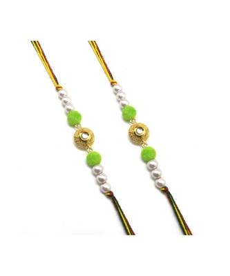 Multicolor Jewellery Designer Fancy Stylish Beautiful Combo (Set Of 2) Rakhi For Brother 1