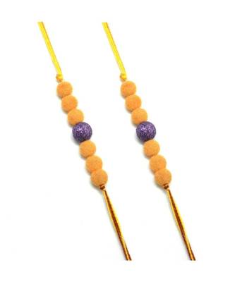 Multicolor Jewellery Designer Fancy Stylish Beautiful Combo (Set Of 2) Rakhi For Brother 1