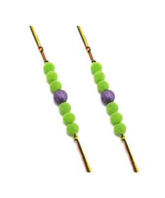 Multicolor Jewellery Designer Fancy Stylish Beautiful Combo (Set Of 2) Rakhi For Brother 1