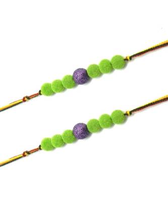 Multicolor Jewellery Designer Fancy Stylish Beautiful Combo (Set Of 2) Rakhi For Brother 2