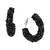 Black Color Bling Bling Hoop Earrings For Women Shiny Crystal Hollow Round Circle Ear Jewelry Earrings For Women