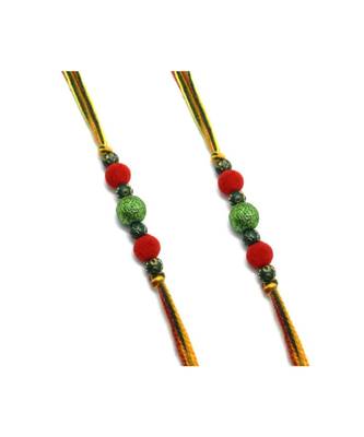 Multicolor Jewellery Designer Fancy Stylish Beautiful Combo (Set Of 2) Rakhi For Brother 2