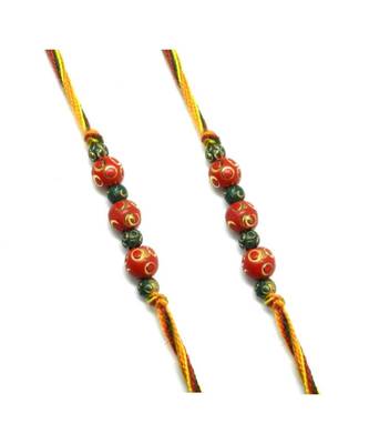 Multicolor Jewellery Designer Fancy Stylish Beautiful Combo (Set Of 2) Rakhi For Brother 1