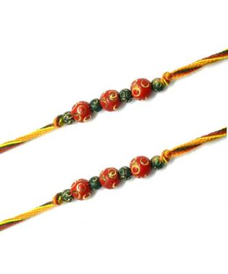 Multicolor Jewellery Designer Fancy Stylish Beautiful Combo (Set Of 2) Rakhi For Brother 2