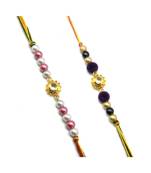 Multicolor Jewellery Designer Fancy Stylish Beautiful Combo (Set Of 2) Rakhi For Brother