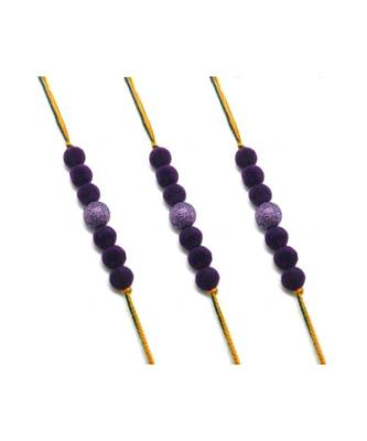 Multicolor Jewellery Designer Fancy Stylish Beautiful Combo (Set Of 3) Rakhi For Brother 1