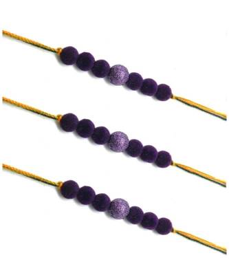 Multicolor Jewellery Designer Fancy Stylish Beautiful Combo (Set Of 3) Rakhi For Brother 2