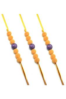 Multicolor Jewellery Designer Fancy Stylish Beautiful Combo (Set Of 3) Rakhi For Brother