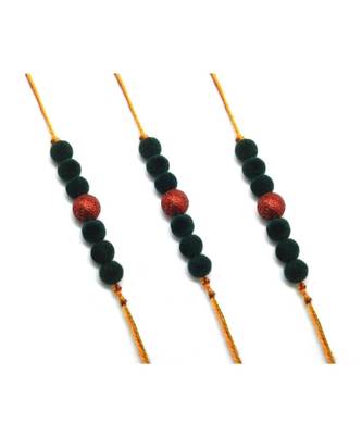 Multicolor Jewellery Designer Fancy Stylish Beautiful Combo (Set Of 3) Rakhi For Brother 1