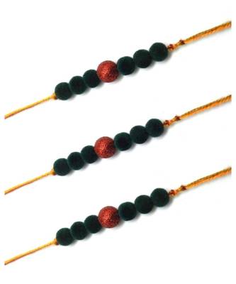 Multicolor Jewellery Designer Fancy Stylish Beautiful Combo (Set Of 3) Rakhi For Brother 2
