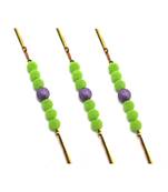 Multicolor Jewellery Designer Fancy Stylish Beautiful Combo (Set Of 3) Rakhi For Brother