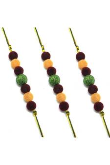 Multicolor Jewellery Designer Fancy Stylish Beautiful Combo (Set Of 3) Rakhi For Brother