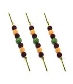 Multicolor Jewellery Designer Fancy Stylish Beautiful Combo (Set Of 3) Rakhi For Brother