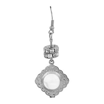 Grey Color Pearl Earing Square Design For Womens & Girls 2