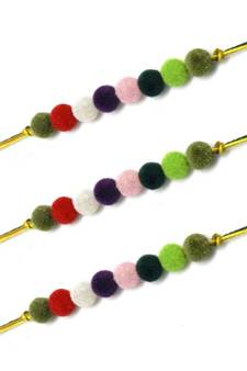 Multicolor Jewellery Designer Fancy Stylish Beautiful Combo (Set Of 3) Rakhi For Brother