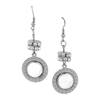 Grey Color Pearl Earing Round Design For Womens & Girls 1