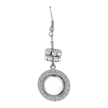 Grey Color Pearl Earing Round Design For Womens & Girls 2