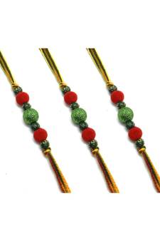 Multicolor Jewellery Designer Fancy Stylish Beautiful Combo (Set Of 3) Rakhi For Brother