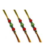 Multicolor Jewellery Designer Fancy Stylish Beautiful Combo (Set Of 3) Rakhi For Brother