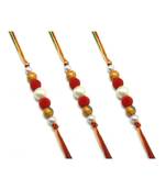 Multicolor Jewellery Designer Fancy Stylish Beautiful Combo (Set Of 3) Rakhi For Brother