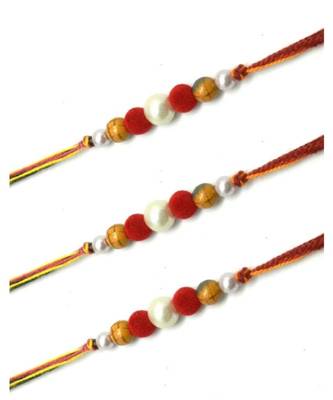 Multicolor Jewellery Designer Fancy Stylish Beautiful Combo (Set Of 3) Rakhi For Brother 2