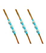 Multicolor Jewellery Designer Fancy Stylish Beautiful Combo (Set Of 3) Rakhi For Brother