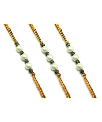 Multicolor Jewellery Designer Fancy Stylish Beautiful Combo (Set Of 3) Rakhi For Brother 1
